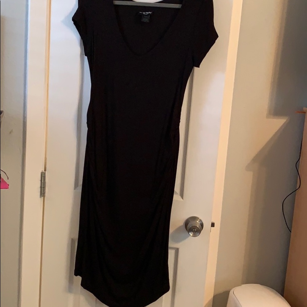 Black Knee length maternity dress